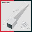 Support de Poteau a Enfoncer en acier galvanisé - Piquet pour poteau de clôture - 91 x 91 mm - Longueur 750 mm - KOTARBAU®-3