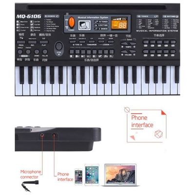 Orgue électronique pour enfants avec microphone 37 touches avec chaise Éducation