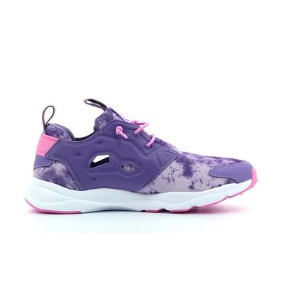 Baskets basses Reebok Furylite Sunwashed Enfant Violet Fille Plat Textile Lacets Violet Cdiscount Chaussures