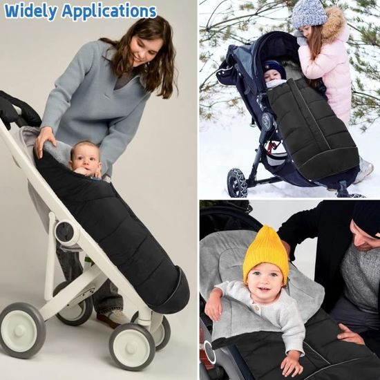 Protection Bébé Froid 2 Housses Chancelière Universelle Poussette - Imperméable Respirant 60x40cm Housse Imperméable Poussette