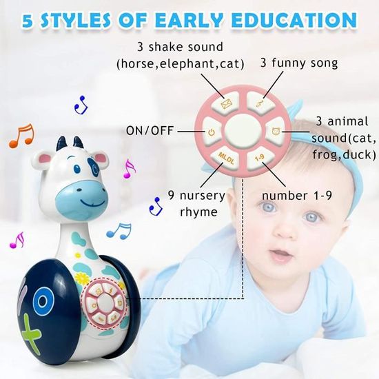 Wolintek Jouets Pour Bebe 6 Mois Plus Jeux Bebe Jouets Musical Jouet D Eveil Bebe Jouets Enfants Jouet Sonore Avec Musique Et L376 Cdiscount Puericulture Eveil Bebe
