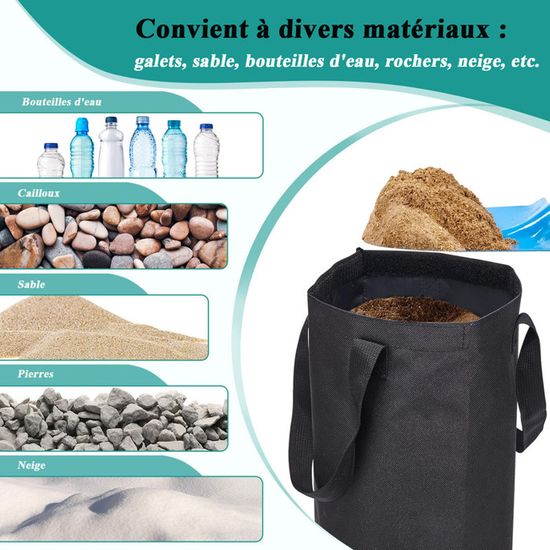TONNELLE Poids Pour Pieds De Tonnelle, Sacs De Lestage Enveloppant Autour Des Jambes, Sac De