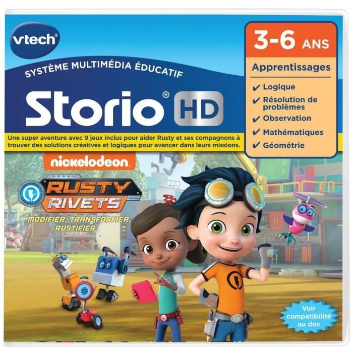 VTECH - Tablette STORIO MAX XL 2.0 bleue + Jeu HD Storio RUSTY