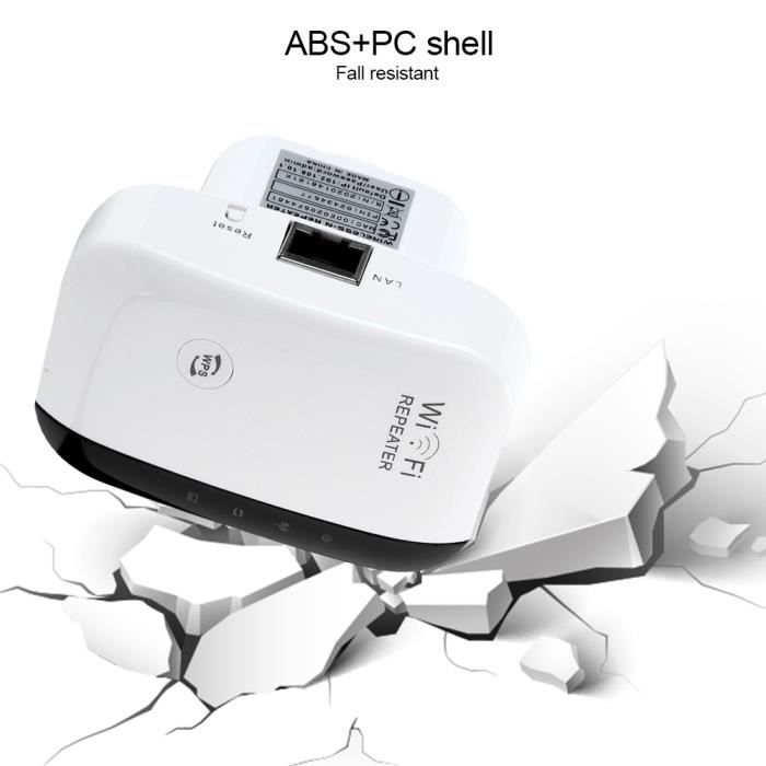 16€30 sur Répétiteur Amplificateur de Signal WiFi Port Ethernet 300M Mural  pour WPS Bouton - Équipements électriques - Achat & prix