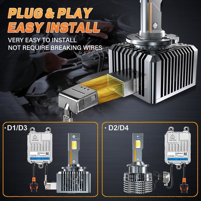 Support Phare Xenon Support Lampe Xenon Pour Phare Voiture - Compatible D1S/ D3S, Etc. Compatible D1S D1R