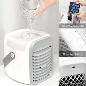 Climatiseur Mobile Mini Refroidisseur D'Air Portable 120° Oscillation - 3 Vitesses, LED, USB - Idéal Chambre & Bureau