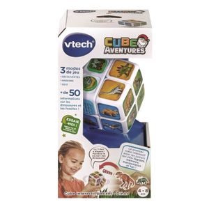 VTech Super Cube Des Découvertes Rose – 9-36 Mois – 5 Faces De Jeu, Piano, Livre, Trieur De Formes – Version FR