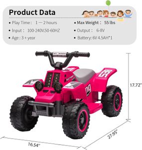 JZK Adaptateur Alimentation 6V 0.5A - Chargeur Voiture Électrique Enfant 6 Volts Avec LED