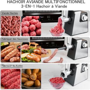 Hachoir à Viande électrique Professionnelle 6 En 1 - 2 Kg/Minute