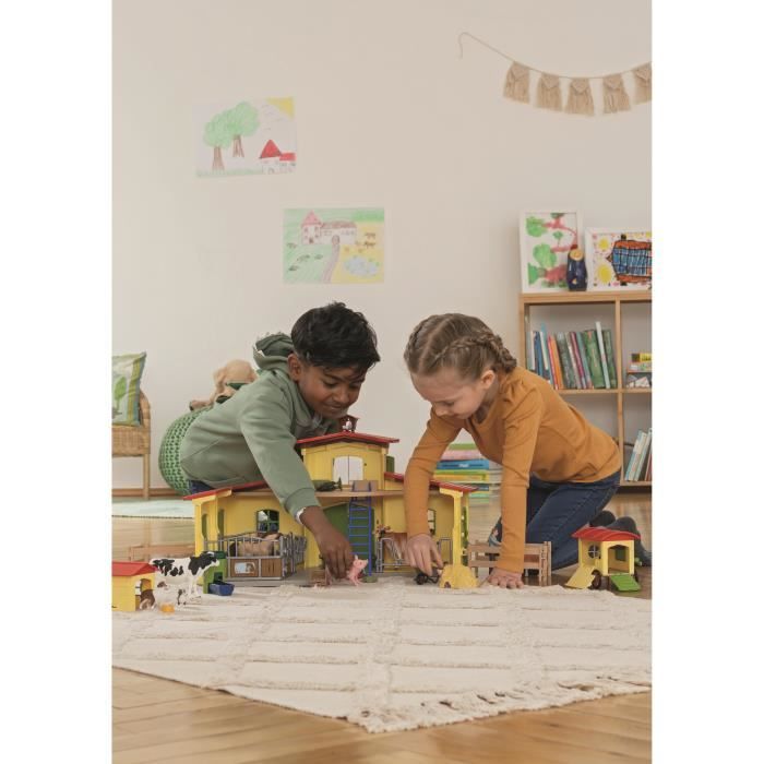 Miniature Coffret de la ferme avec un Tracteur , un personnage et des animaux NEWRAY NEW04055A | Collect World