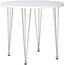 Greenforest Table De Repas Ronde Table Basse De Loisir Moderne Du Milieu Du Siecle Avec Pieds En Metal Blanc Achat Vente Table Basse Greenforest Table De Repas Ron Cdiscount