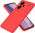 Coque pour Xiaomi Redmi Note 13 Pro Plus 5G (Pro+ 5G) Liquid Silicone Case Épaissi avec Doublure en Microfibre Protection - Rouge-0