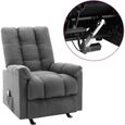 7800FRDECO- Fauteuil électrique de massage,sofa Vintage Fauteuil relax Fauteuil TVinclinable électrique Gris clair Tissu-0