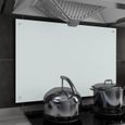973383Haut de gamme® Dosseret de cuisine Crédence Cuisine - FOND DE HOTTE - Blanc 90 x 60 cm Verre trempé-0