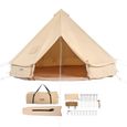 Tente de camping -VEVOR- 4 Saisons - avec Trou de Poêle - Hauteur 200 cm,Diamètre 3 m,Poids 17,1kg pour Groupes en Plein Air, Fête-0