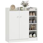 HOMCOM - meuble à chaussures - Bois - 83x30x90cm - Blanc