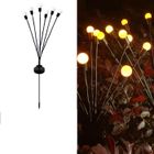 OEMG Lampe Solaire Extérieur LED IP65 Étanche 6 LEDs Balançoire luciole brancher Sol Pour Jardin, Pelous Décoration Lumière Chaude