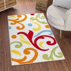 SURYA Tapis de Salon à Poils Courts Doux Scandinave Moderne YUMIKO 80x150cm Multicolore