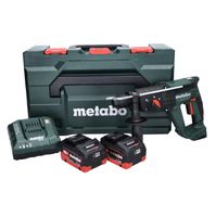 Metabo KH 18 LTX 24 Marteau perforateur burineur sans fil 18 V 2,1 J SDS plus + 2x Batterie 5,5 Ah + Ladegert + metaBOX