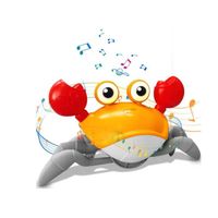 Jouet Musical Crabe Rampant pour Bébés, Jouet Crabe Mobile pour Bambins, Jouets de Crabe Rampants avec Lumière,Evite Automatiquement