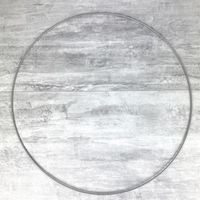 Grand Cercle métallique gris acier, diam. 60 cm pour abat-jour, Anneau epoxy argenté mat Attrape rêves - Gris - 60 cm