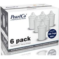 PearlCo Pack 6 cartouches filtrantes classiques (compatible avec Brita Classic - PAS pour filtre Maxtra)