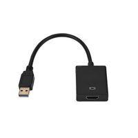 Adaptateur USB 3.0 vers HDMI, vidéo HD 1080P Convertisseur d'adaptateur USB vers HDMI compatible avec un ordinateur portable HDTV