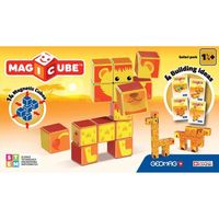Geomag MagiCube 135 Safari Park- Constructions Magnetiques et Jeux Educatifs, 14 Cubes Magnetiques