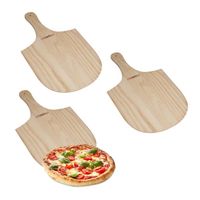 Lot de 3 pelles à pizza en bois - 10032760-0