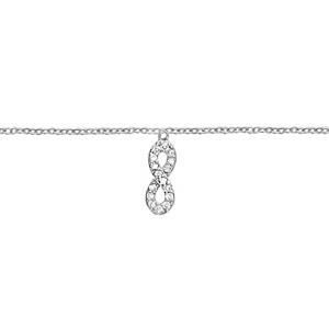 Chaine cheville argent double rond et breloque- Argent chez Sainte Foy