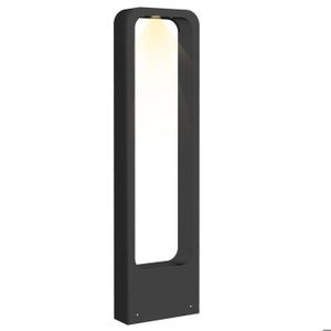 LAMPE DE JARDIN  Lampes d'extérieur Outsunny bornes lumineuse LED blanc chaud, abat-jour en acrylique, cadre en aluminium noir