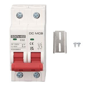 Disjoncteur DC 250V 2P 63A - Pour Systèmes Solaires Et éoliens, Protection Surcharge/court-circuit