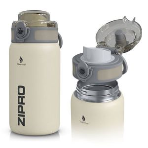 Bouteille Thermos 2,5L - Isolante Double Paroi Acier Inoxydable - Noire - Avec Tasse