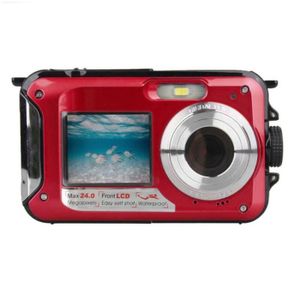 CAMÉSCOPE NUMÉRIQUE rouge - Caméra Numérique Sous Marine avec Écran de Touriste, Enregistreur Vidéo Selfie, Étanche, Anti Secouss