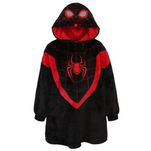 PEIGNOIR Spider-Man Sweat/robe/couverture enfant noir avec capuche, snuddie 104/116 cm