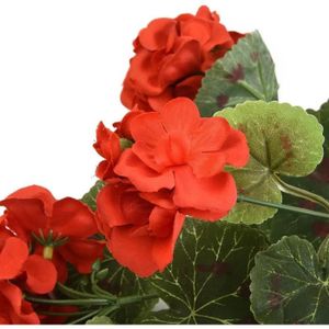 FLEUR ARTIFICIELLE Géranium Artificiel Rouge Et Rose, Plante Artifici