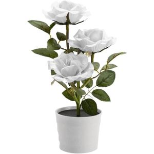 POT LUMINEUX Simple 3Led Rose Fleur Lumière Solaire Simulation Bonsaï Pot De Fleurs Plante En Pot Jardin Cour Paysage Lampe Intérieur Balc[J3850]