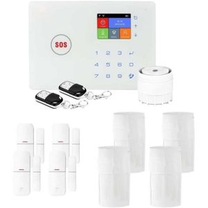KIT ALARME Alarme Maison Connectée Sans Fil Wifi Gsm Kit 4