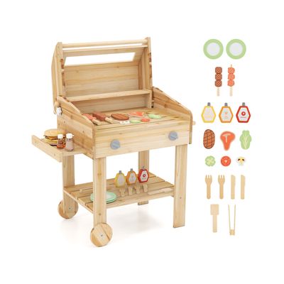 Jouet d'éveil - AVIZAR - Barbecue en Bois - Accessoires Inclus - Pour Jouet d'éveil - AVIZAR - Barbecue en Bois - Accessoires Inclus - Pour