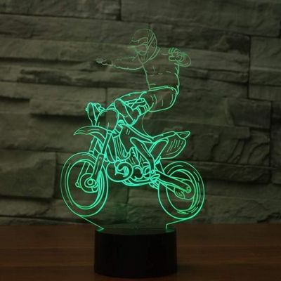 Eclairage 7 Couleurs 3D Cross-Country Moto Table De Moulage Lampe Pour  Enfants Tactile Interrupteur Led Veilleuse Usb Lampara Bébé - Cdiscount  Maison