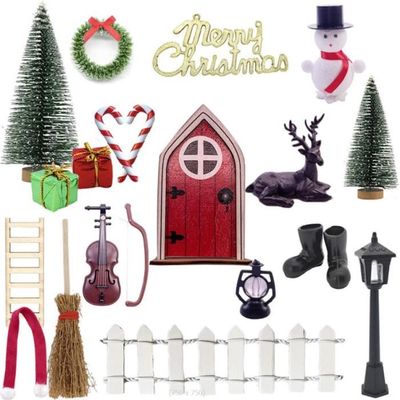 Lutin de Noël Accessoire, Kit de Noël avec Porte de Lutin,Accessoires