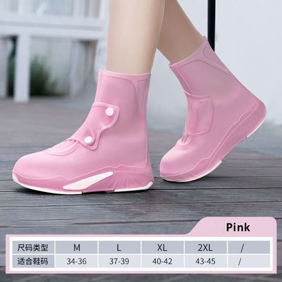Couvre-chaussures En Silicone Imperméables Kiuiom - 2 Paires Antidérapantes Réutilisables Pour Pluie Et Neige - Tailles M (37-38) Et L (39-40)