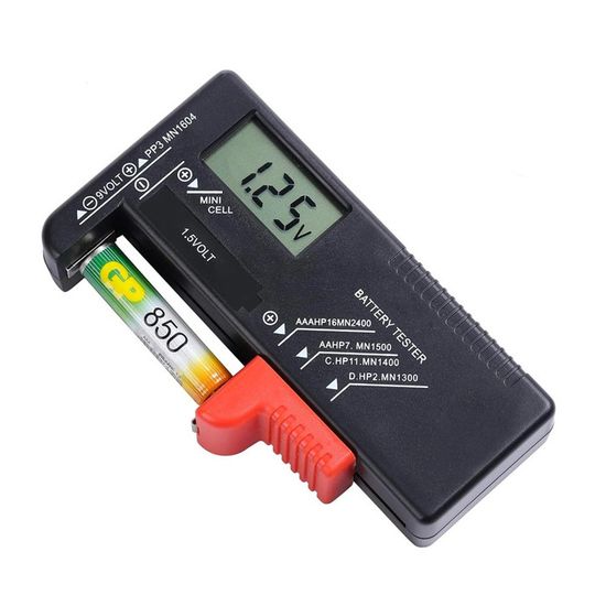 Testeur de batterie AA / AAA / C / D / 9V / 1.5V - Wood, Tools & Deco