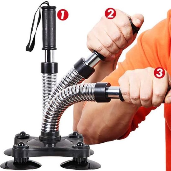 Entraîneur De Bras De Fer Solo – Renforce Avant-bras Et Poignet, Flexion 90°, Fixation Ventouses - 5