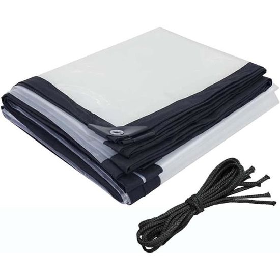 PROMORE Bâche Plastique Épaisse Noire 4x5m – 0,1 Mm Ultra-Résistante, Imperméable Et Anti-UV