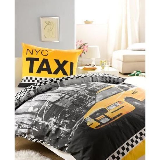 New York Taxi Polaire Couverture Couverture Couverture 130x160 P pour linge de lit NEUF
