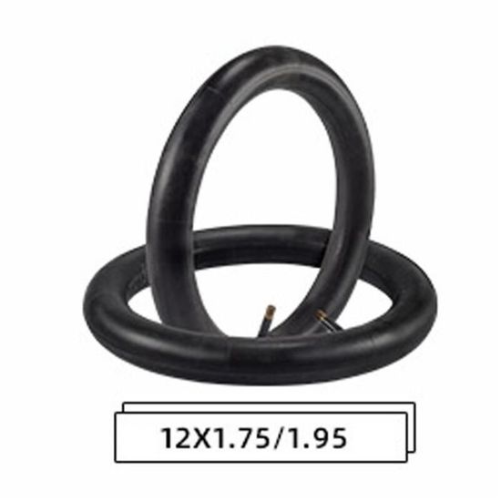 Kit 2 Chambres à Air 12x1,75 Et 12x1,95 Pour Vélo électrique – Caoutchouc Butyle, Valve Coudée, 30,5 Cm, Résistance Renforcée Aux Crevaisons