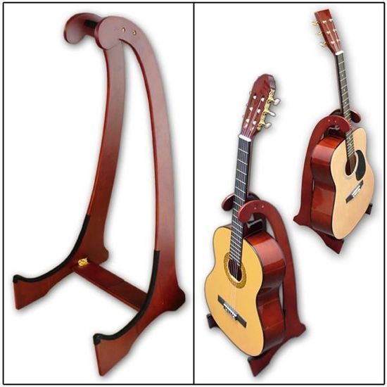 Support De Guitare En Bois Pour 3 Guitares - Présentoir Avant Pour Maison Ou Studio - Stable, Gain De Place - Assemblage Facile - 13
