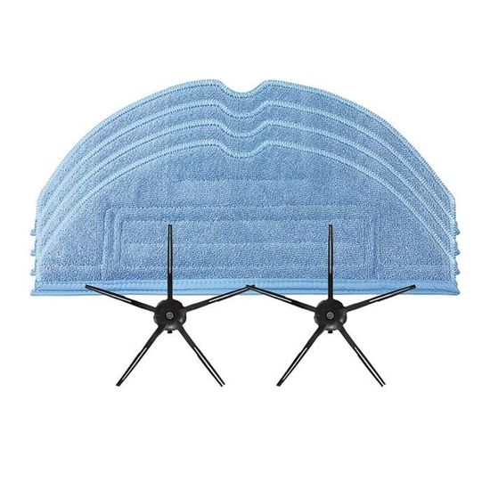 Lot De 4 Pièces Pour Aspirateur Robot LG Hom-Bot - 1 Paire Brosses Latérales + Filtre HEPA + Filtre éponge - Compatible Roboking