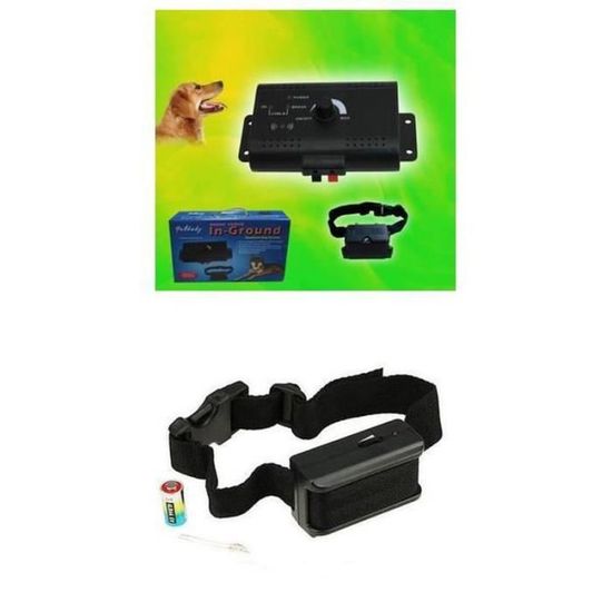 CLOTURE ELECTRIQUE ANTI FUGUE CHIEN ETANCHE 1000 M+Collier Anti Aboiement Electrostatique Pour